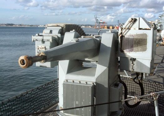 A Mauser 27 mm MLG27 on board a German Navy frigate 