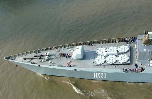 Type 052C HHQ-9 destroyer Luyang II class Lanzhou People's Liberation Army Navy china Active Electronically Scanned Array(AESA) Type 730 CIWS C-805 602 anti-ship land attack cruise missiles (6).jpg
